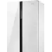 Холодильник WEISSGAUFF WSBS 500 Inverter NoFrost White Rock Glass