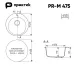 Кухонная мойка PRACTIK PR-M-475-003 Кухонная мойка PRACTIK PR-M-475-003
