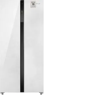 Холодильник WEISSGAUFF WSBS 500 Inverter NoFrost White Rock Glass