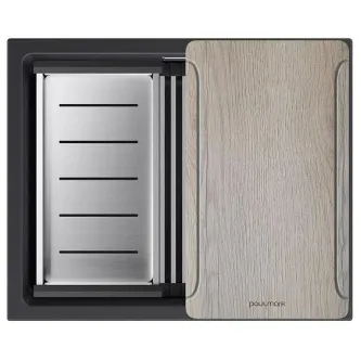 Кухонная мойка PAULMARK LUMI-MULTI SINK LU-MULTI 55-BLM