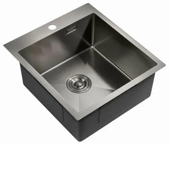 Кухонная мойка MILACIO Denia 46 Steel MC.77479 вороненая сталь