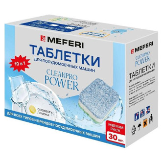 Таблетки для посудомоечных машин MEFERI CleanPro Power 30 Таблетки для посудомоечных машин MEFERI CleanPro Power 30