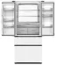 Холодильник TESLER RFD-517BI WHITE GLASS Холодильник TESLER RFD-517BI WHITE GLASS