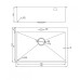 Кухонная мойка MILACIO Denia 750 Steel MC.77500 нержавеющая сталь Кухонная мойка MILACIO Denia 750 Steel MC.77500 нержавеющая сталь