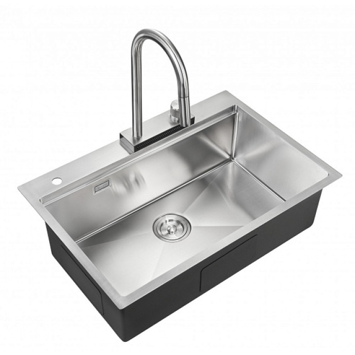 Кухонная мойка MILACIO Denia 75 Steel MC.77420 нержавеющая сталь Кухонная мойка MILACIO Denia 75 Steel MC.77420 нержавеющая сталь